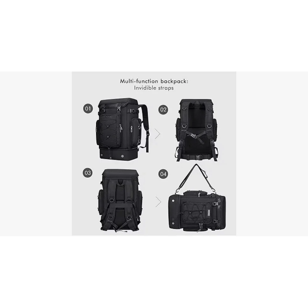 WITZMAN 40L TSA Approved Carry On Travel Backpack & Duffle Sleek Tactical New
